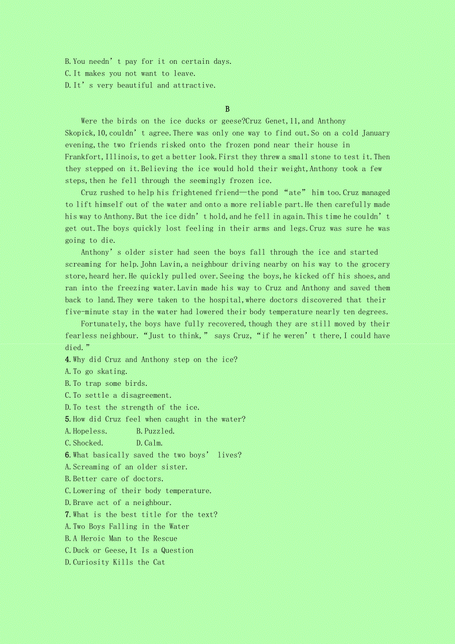 2023高考英语一轮复习必修3Module1阅读理解题组_练速度优质练习含解析外研版202303291165.docx_第2页