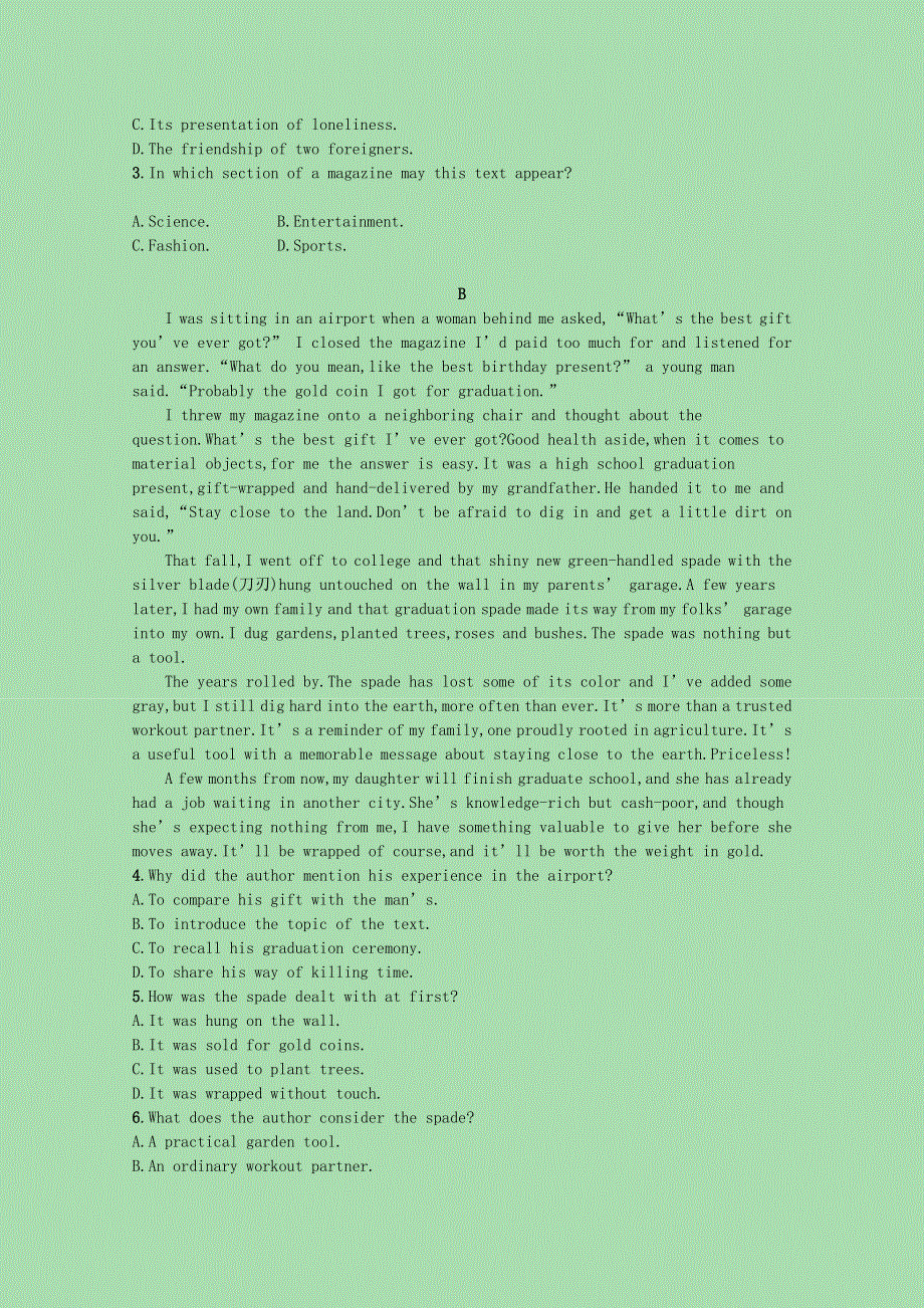 2023高考英语一轮复习选修8Module4阅读理解题组_练速度优质练习含解析外研版202303291198.docx_第2页