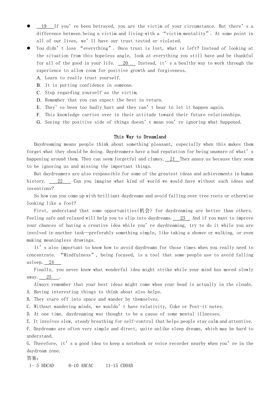 2023高考英语二轮复习每日一练11完型填空+短文填空+阅读理解含解析202302332128.docx_第2页