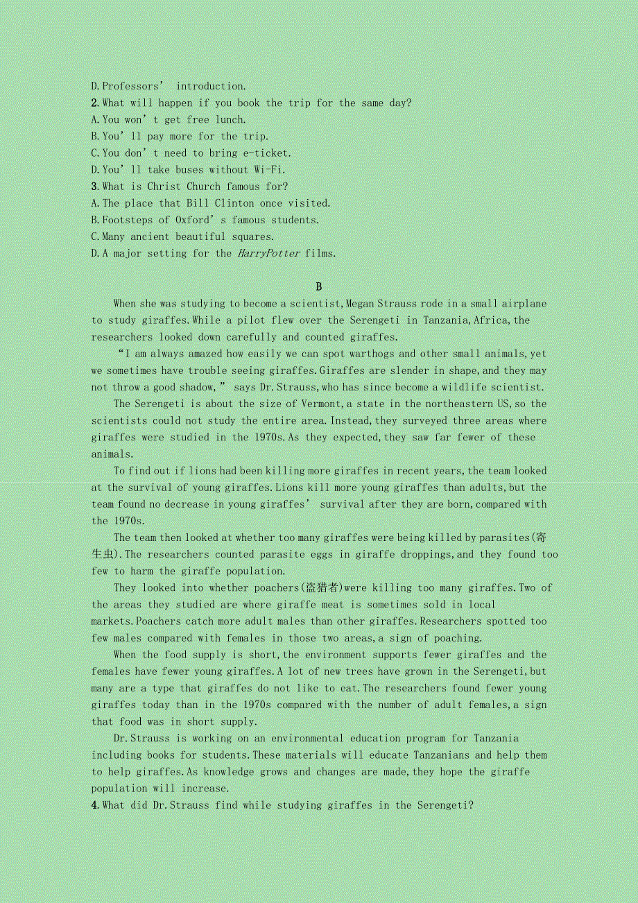 2023高考英语一轮复习选修7Module1阅读理解题组_练速度优质练习含解析外研版202303291189.docx_第2页