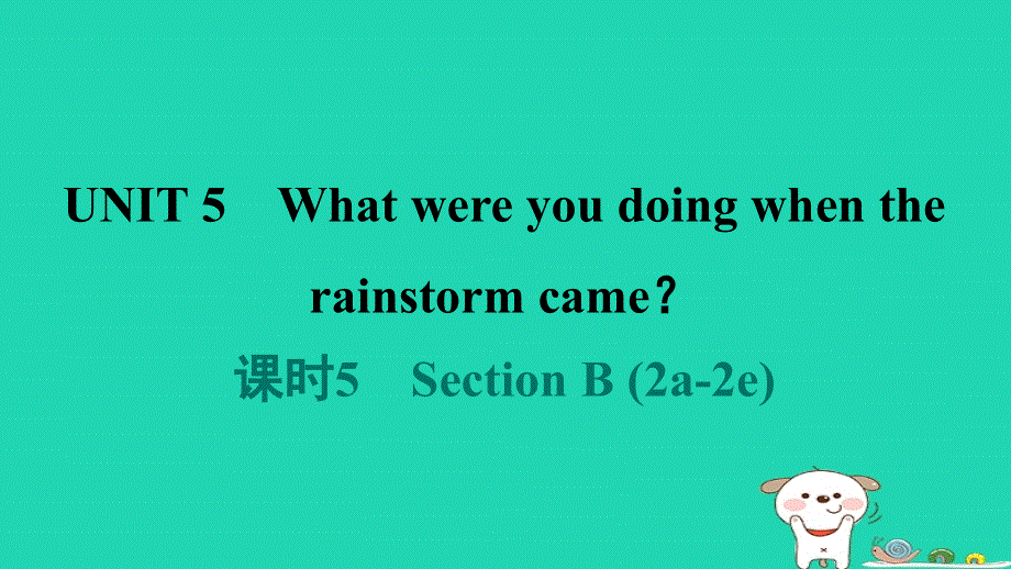安徽省2024八年级英语下册 Unit 5 What were you doing when the rainstorm came课时5 Section B (2a-2e)课件（新版）人教新目标版.ppt_第1页