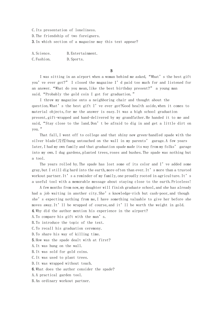 2023高考英语统考一轮复习训练模块三Unit2阅读理解题组_练速度含解析牛津译林版202303181227.docx_第2页