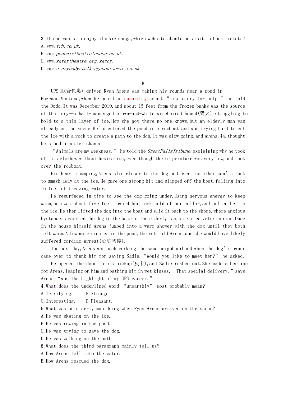 2023高考英语统考一轮复习训练模块三Unit1阅读理解题组_练速度含解析牛津译林版202303181224.docx_第2页