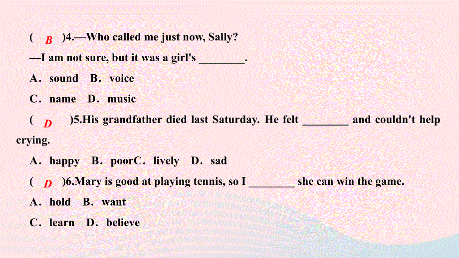 2024七年级英语下册 Module 12 Western music Unit 3 Language in use作业课件（新版）外研版.ppt_第3页