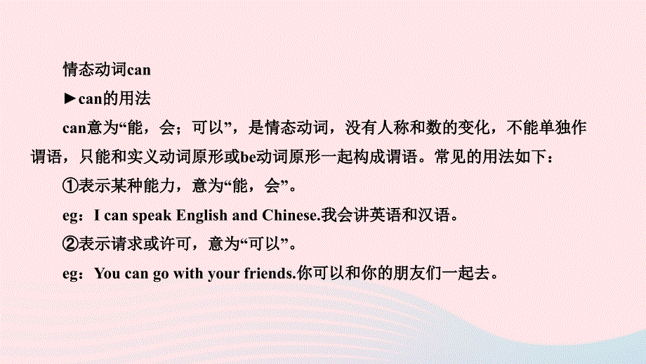 2024七年级英语下册 Module 2 What can you do模块同步语法专项作业课件（新版）外研版.ppt_第2页