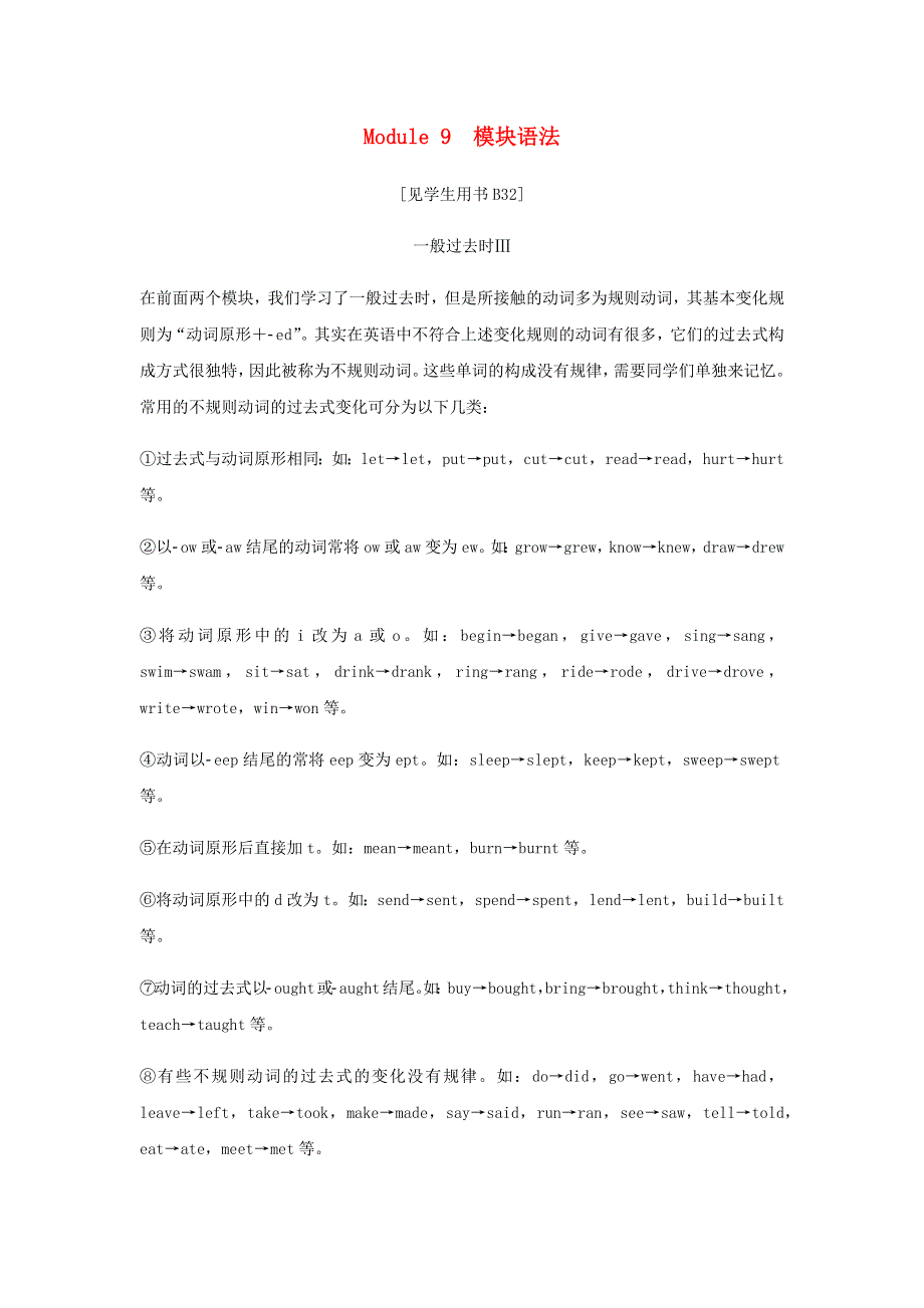 2020春七年级英语下册 Module 9 Life history模块语法同步练习 （新版）外研版.docx_第1页