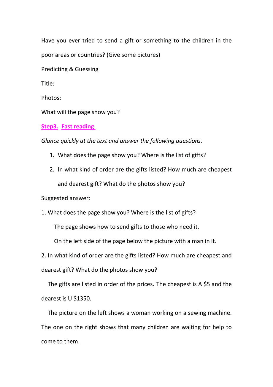 2019春人教新课标高二英语选修七教案：UNIT4 SHARING USING LANGUAGE .doc_第2页