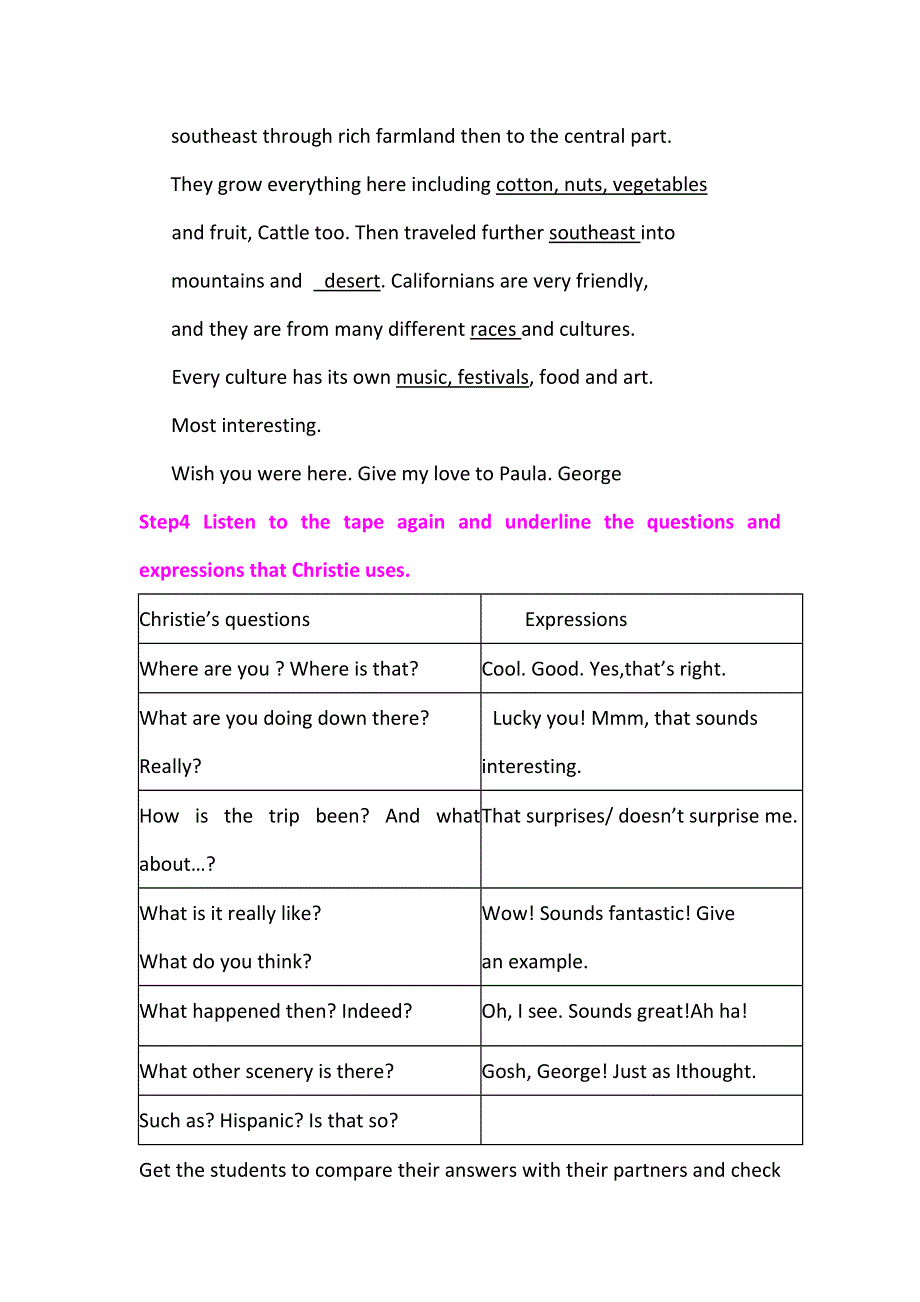 2019春人教新课标高二英语选修八教案：UNIT1 A LAND OF DIVERSITY LISTENING AND SPEAKING .doc_第3页