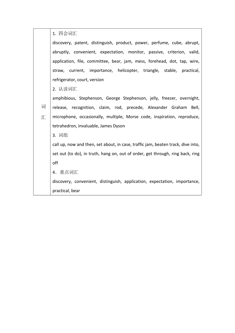 2019春人教新课标高二英语选修八教案：UNIT3 INVENTORS AND INVENTIONS 全单元 .doc_第2页