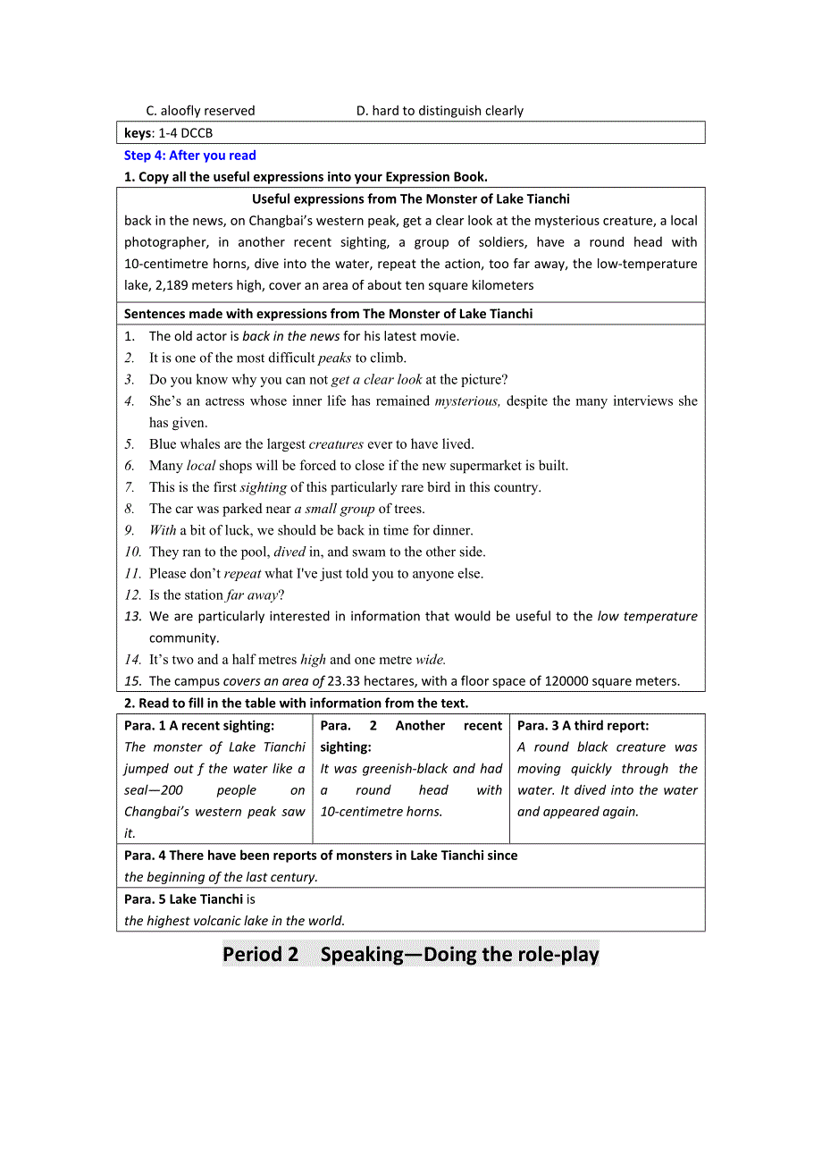 2019春外研版高一英语必修四教案：MODULE 6 全单元 .doc_第3页