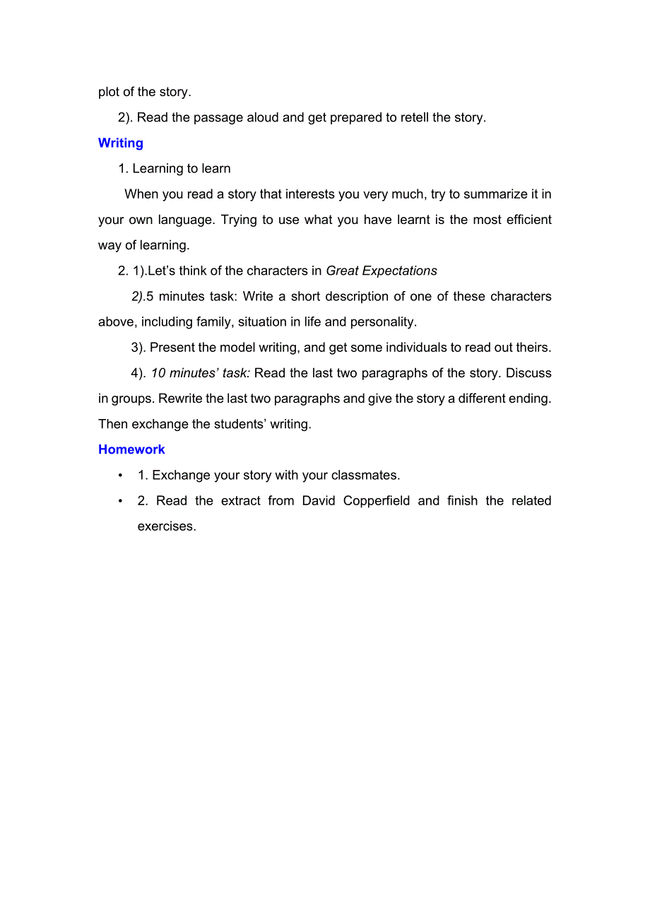 2019春外研版高二英语选修七教案：MODULE 3 LITERATURE PERIOD FOUR READING .doc_第2页