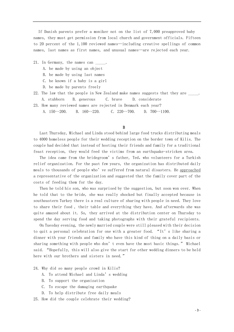 吉林省辽源市2022学年高二英语上学期第二次月考试题.docx_第3页