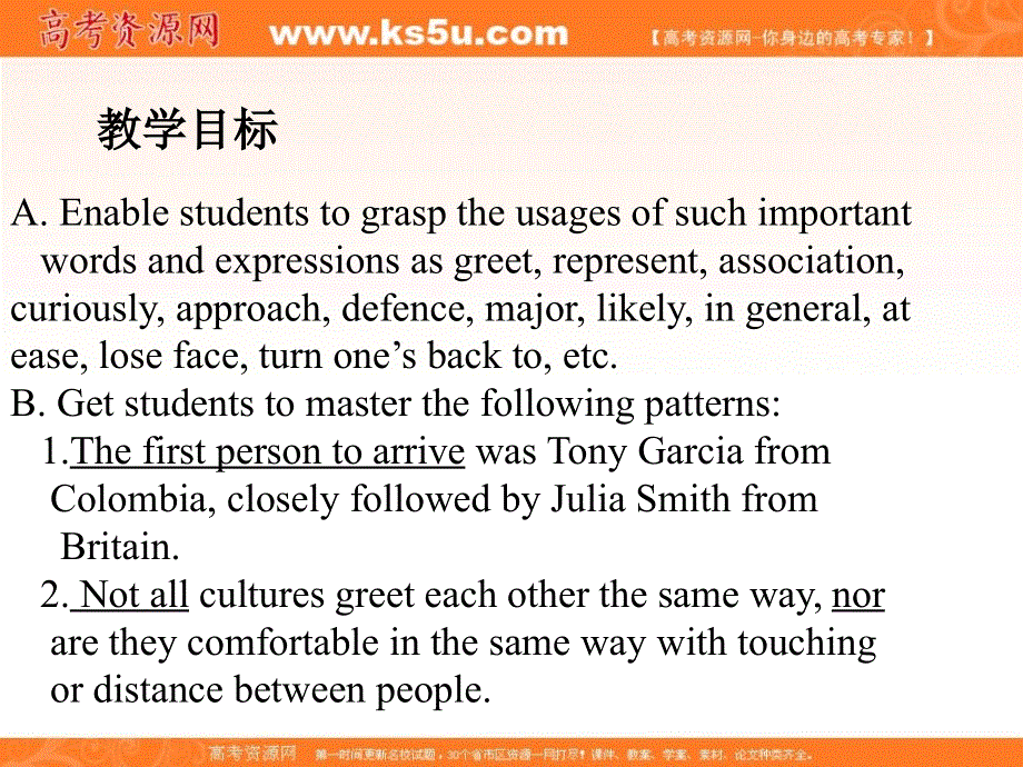 山东省微山县第二中学人教版英语必修四课件：UNIT 4 BODY LANGUAGE知识讲练课 .ppt_第2页