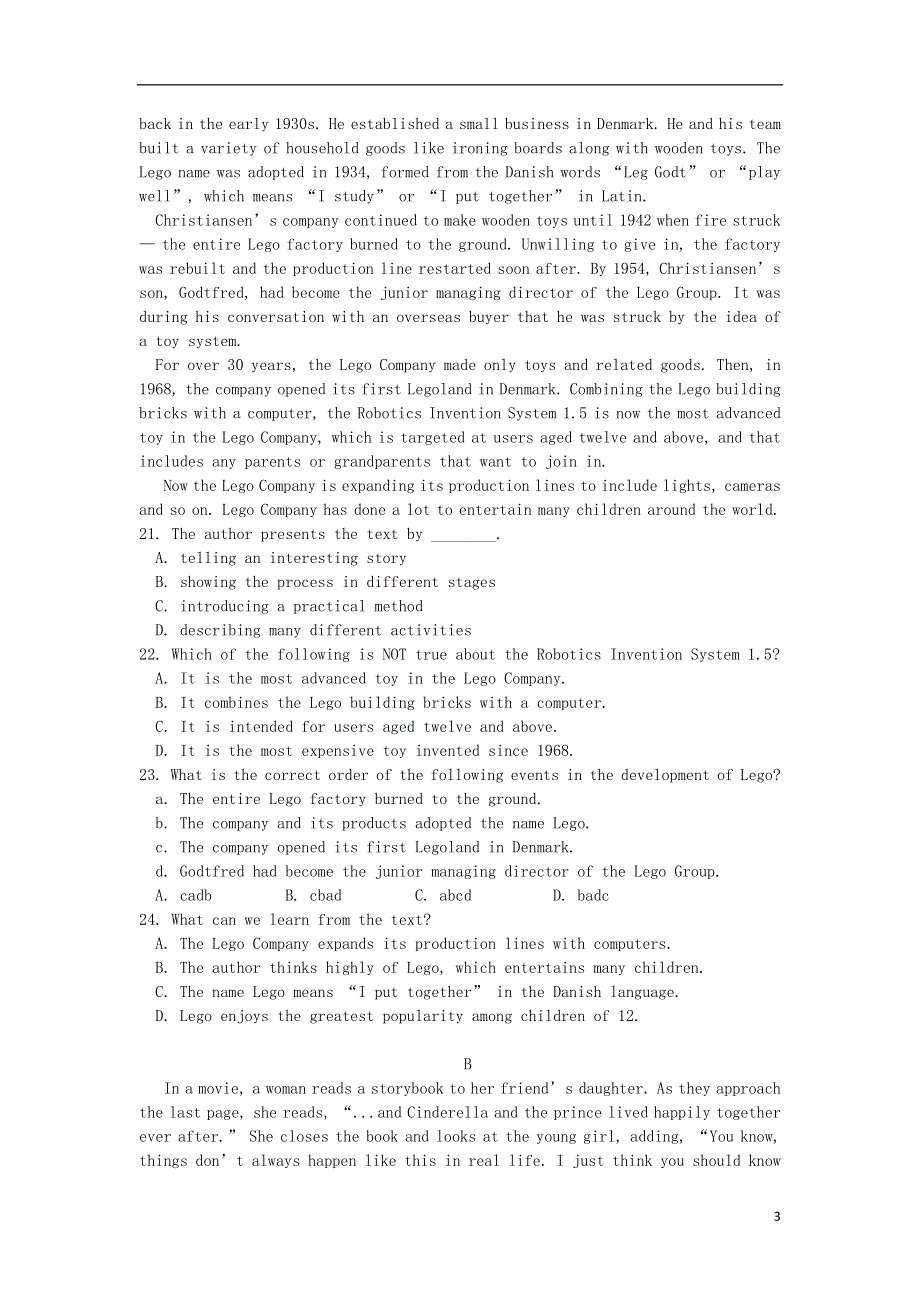 吉林诗北师范大学附属中学净月校区2022届高三英语上学期第一次模拟考试试题.docx_第3页