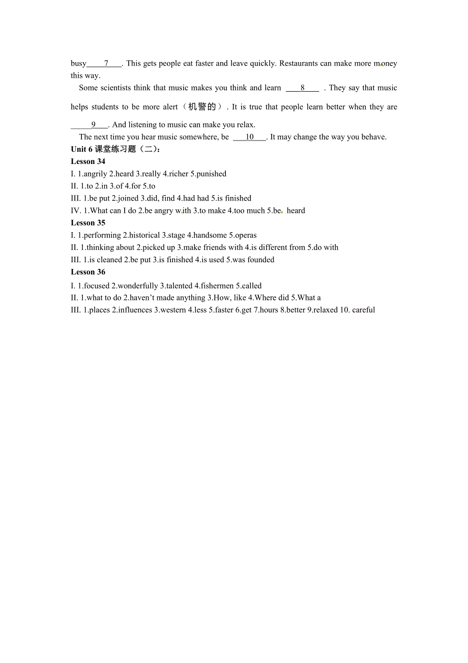 冀教版九年级全册英语课堂练习2 Unit 6 Movies and Theatre.doc_第3页