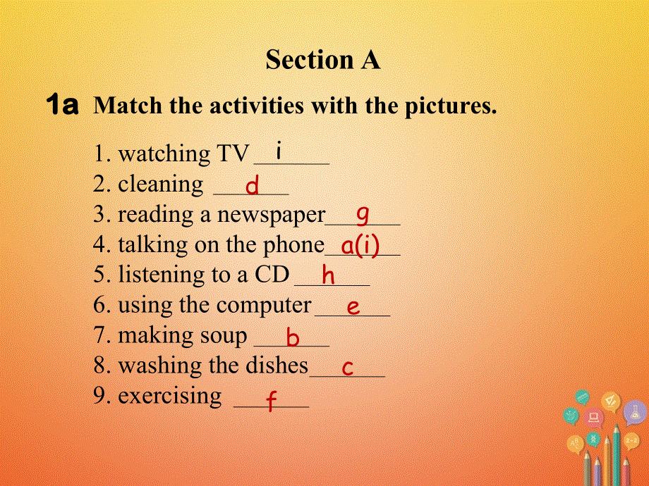 山东省郓城县随官屯镇七年级英语下册Unit6I’mwatchingTV课件新版人教新目标版.ppt_第3页