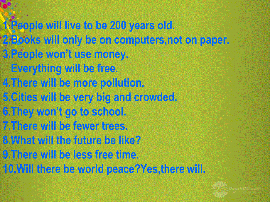 山东省青岛市城阳区第七中学八年级英语上册 Unit 7 Will people have robots课件 （新版）人教新目标版.ppt_第2页