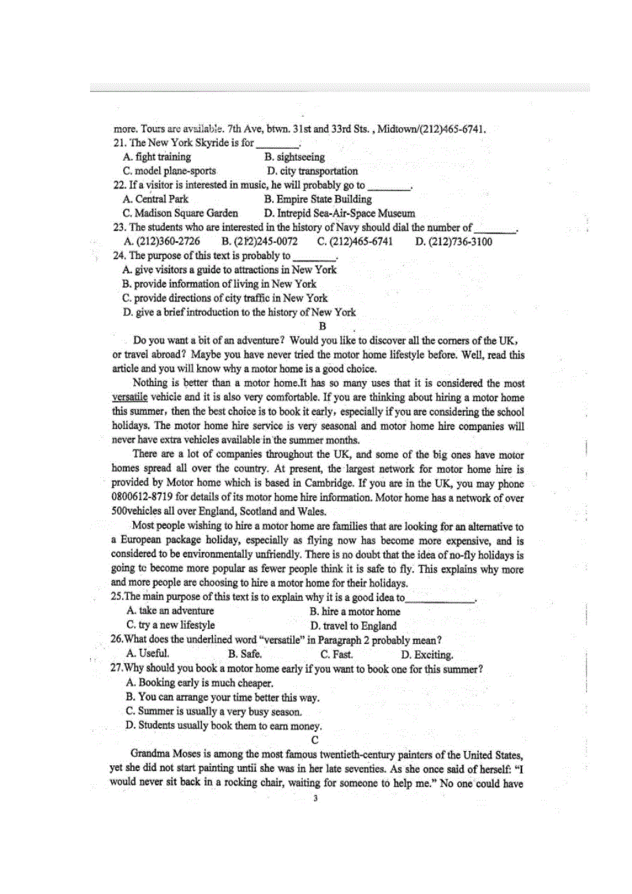 四川省仁寿第一中学校北校区2019_2020学年高一英语12月月考试题扫描版.doc_第3页