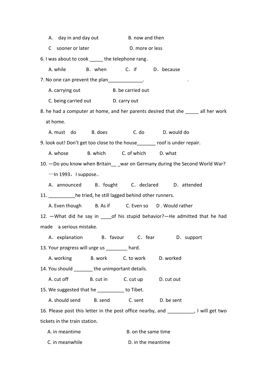 内蒙古阿拉善盟第一中学2015-2016学年高二下学期期中考试英语试题 WORD版含答案.doc_第2页