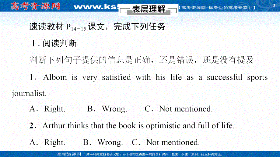 新教材2020-2021学年英语外研版选择性必修第四册课件：UNIT 2 LESSONS IN LIFE 理解课文精研读 .ppt_第2页