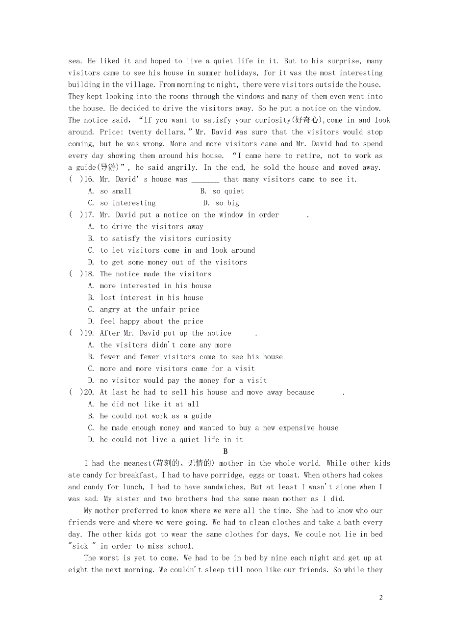 八年级英语下学期第二次月考试题无答案.docx_第2页