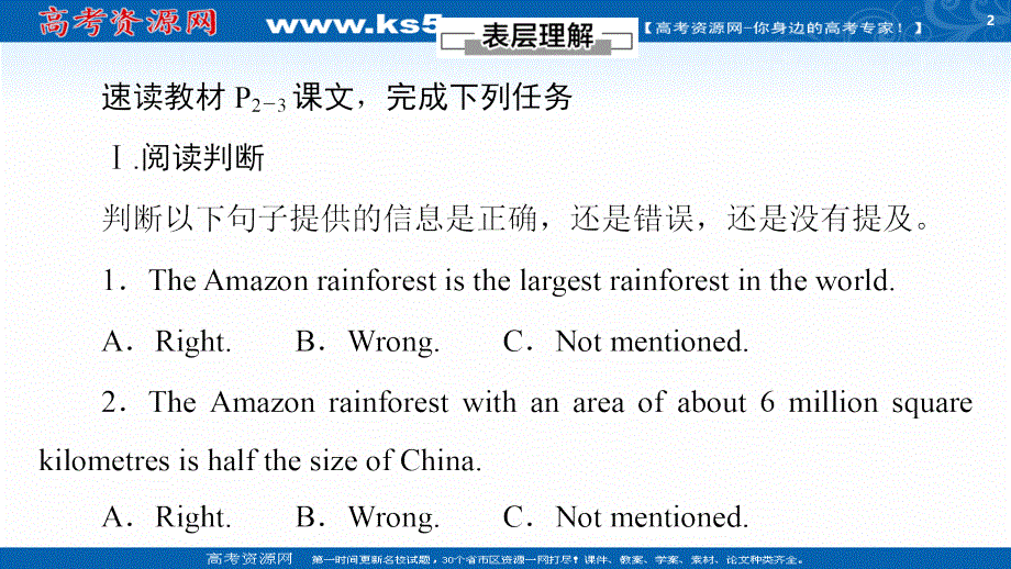 新教材2020-2021学年译林版高中英语必修第三册课件：UNIT 1 NATURE IN THE BALANCE 理解课文精研读 .ppt_第2页