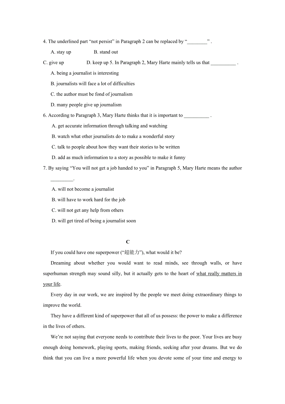 内蒙古集宁一中2016-2017学年高二上学期期末考试英语试题 WORD版含答案.doc_第3页