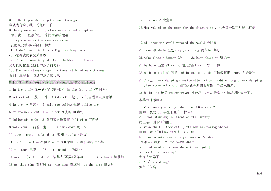 八年级英语下册 重难点期末复习提纲 人教新目标版.docx_第3页