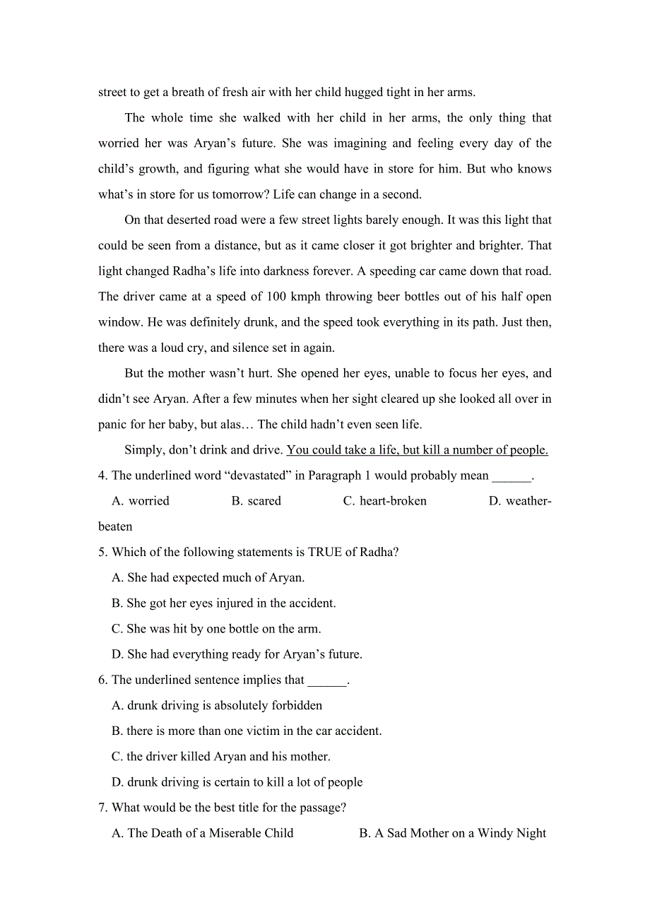 内蒙古集宁一中2017-2018学年高二上学期期中考试英语试题 WORD版含答案.doc_第3页