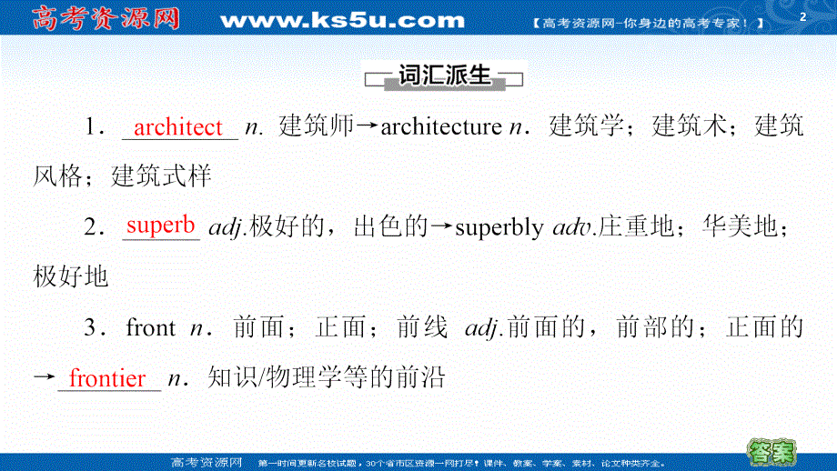 新教材2020-2021学年高中外研（2019）英语选择性必修第三册课件：UNIT 5 教学 知识细解码 .ppt_第2页