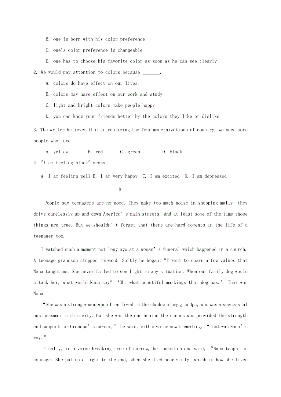 内蒙古集宁一中（西校区）2020-2021学年高二英语上学期第一次月考试题.doc_第2页