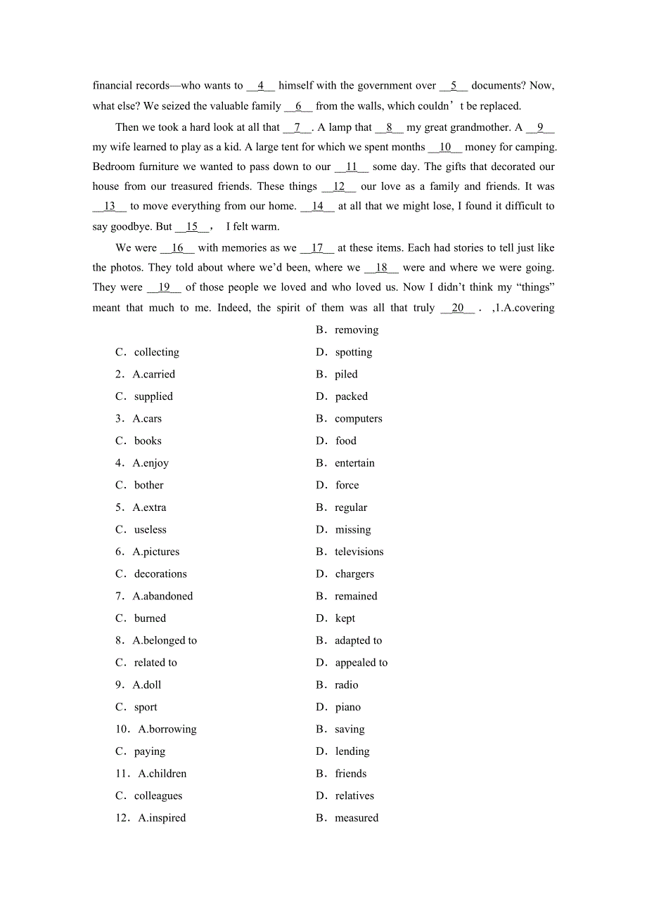 2020江苏高考英语二轮练习：题型重组练 第19组 WORD版含解析.doc_第3页