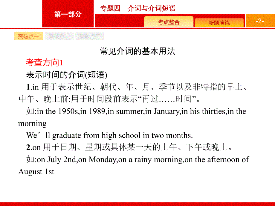 2020高考英语课标二轮（天津专用）课件：专题四　介词与介词短语 .pptx_第2页