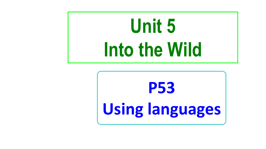新教材2020-2021学年高中英语外研必修第一册课件：UNIT5 USING LANGUAGE .ppt_第1页