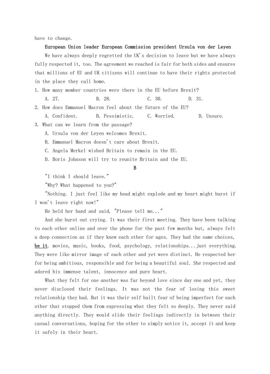 四川省射洪市2019-2020学年高二英语下学期期末能力素质监测试题（英才班）.doc_第2页