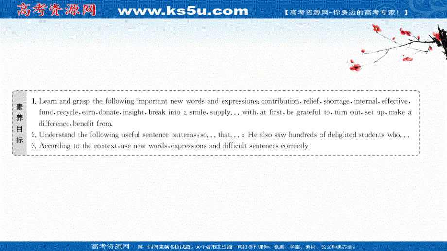 新教材2020-2021学年高中英语外研版必修第三册课件：UNIT 2 MAKING A DIFFERENCE PERIOD 2 .ppt_第2页