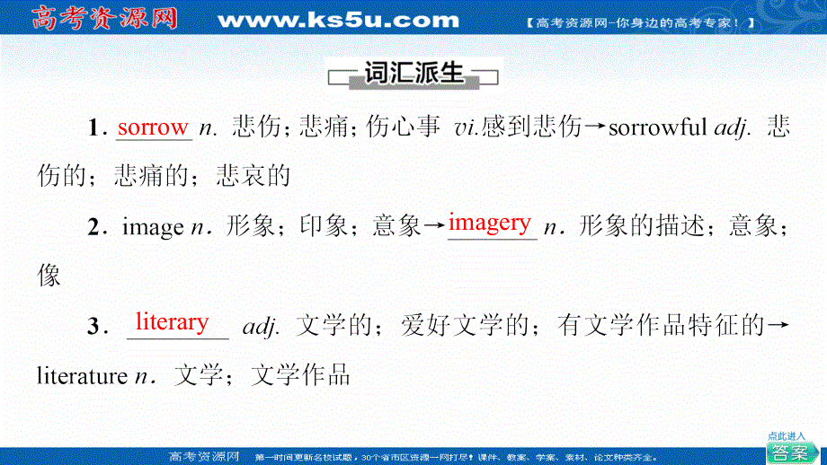 新教材2021-2022学年人教版英语选择性必修第三册课件：UNIT 5 POEMS 教学 知识细解码 .ppt_第2页