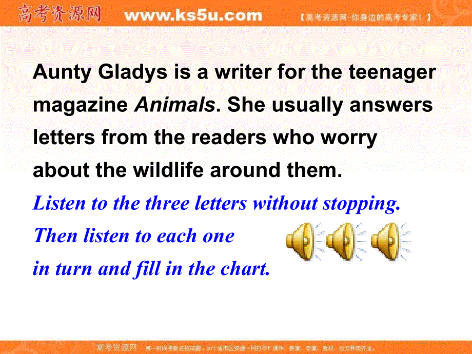 广东省廉江市实验学校人教版高中英语必修二课件：UNIT 4 WILDLIFE PROTECTION LISTENING .ppt_第3页