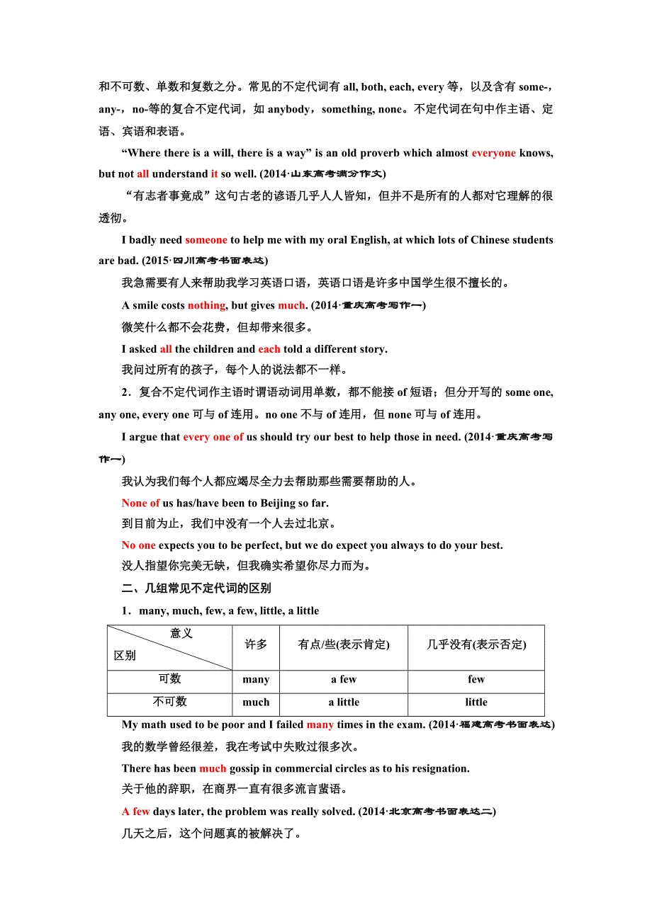2019英语新一线同步北师大必修四讲义：UNIT 10 SECTION Ⅴ GRAMMAR WORD版含答案.doc_第2页