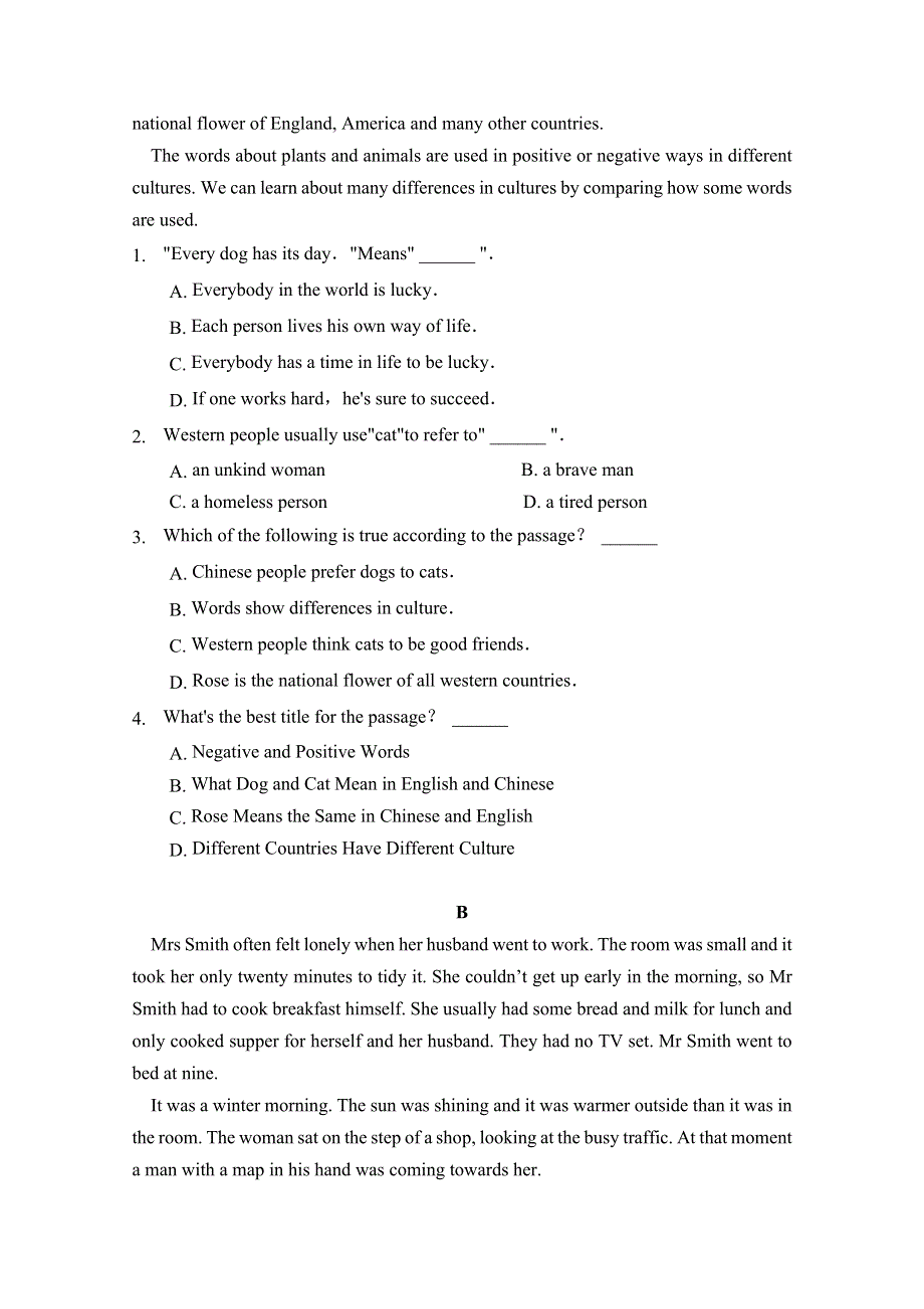 内蒙古北京八中乌兰察布分校2018届高三上学期第二次调研考试英语试题 WORD版含答案.doc_第2页