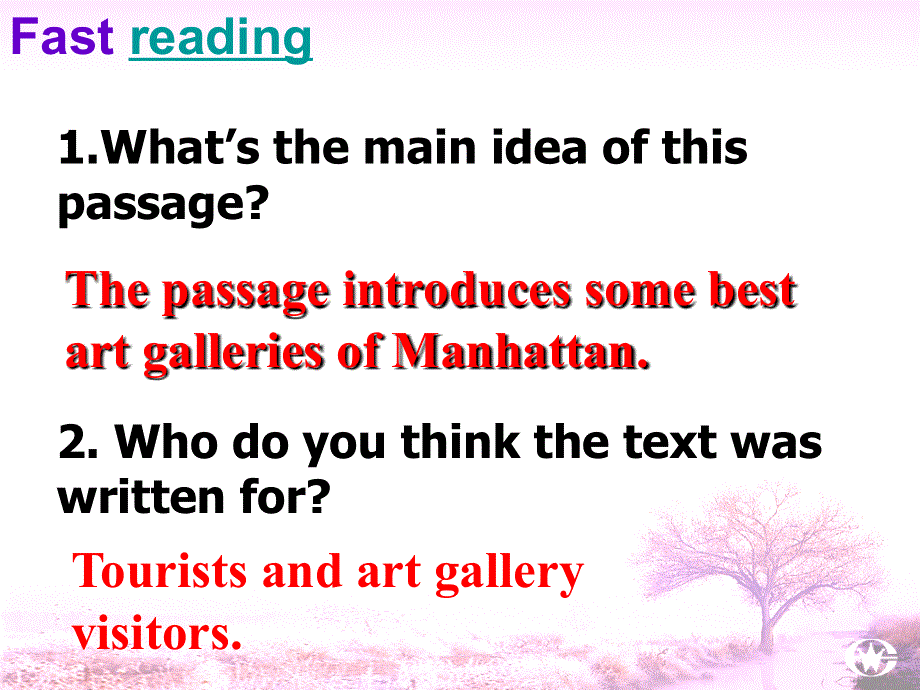 广东省揭阳市第三中学人教版高中英语选修6课件：UNIT1 ART EXTENSIVE READING .ppt_第3页