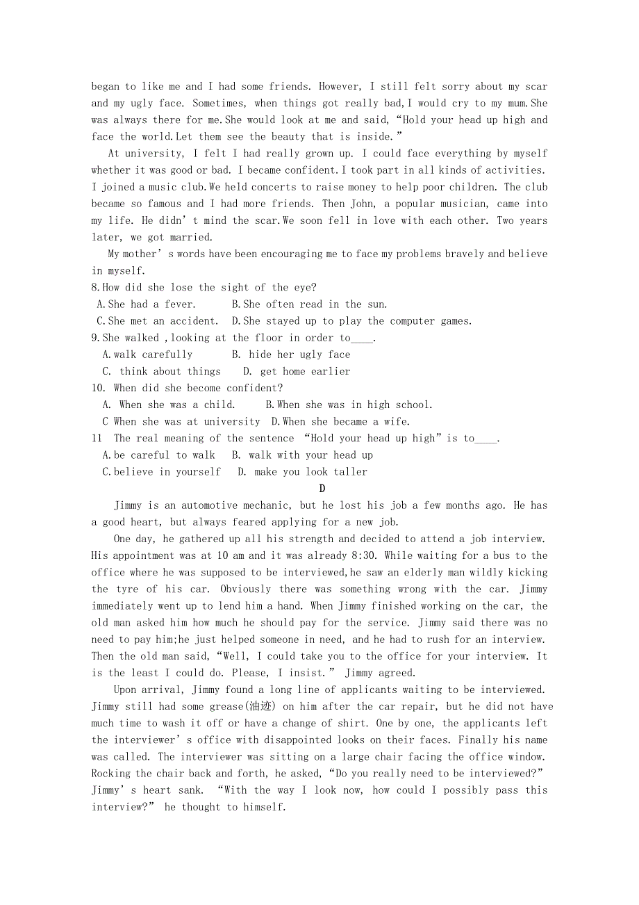 内蒙古太仆寺旗宝昌一中2018_2019学年高一英语上学期期中试题.doc_第3页