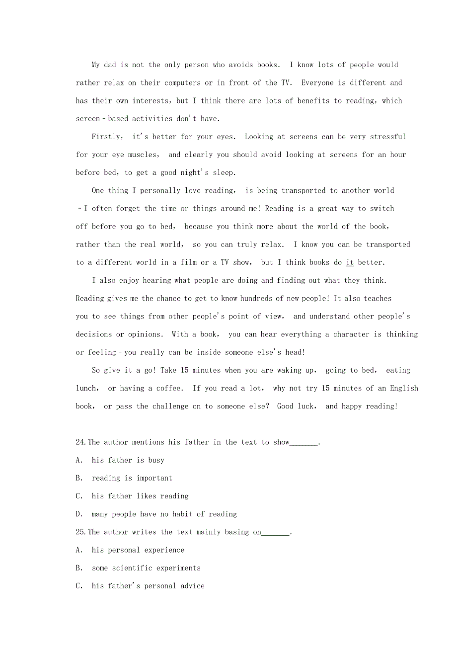 内蒙古奈曼旗第一中学2020-2021学年高一英语上学期期中试题.doc_第3页