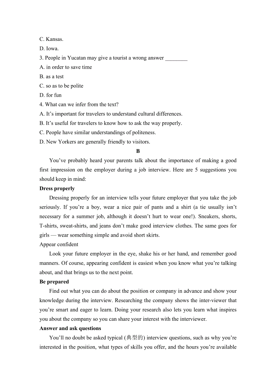 内蒙古呼和浩特市开来中学2020-2021学年高二上学期期中考试英语试卷 WORD版含答案.doc_第2页