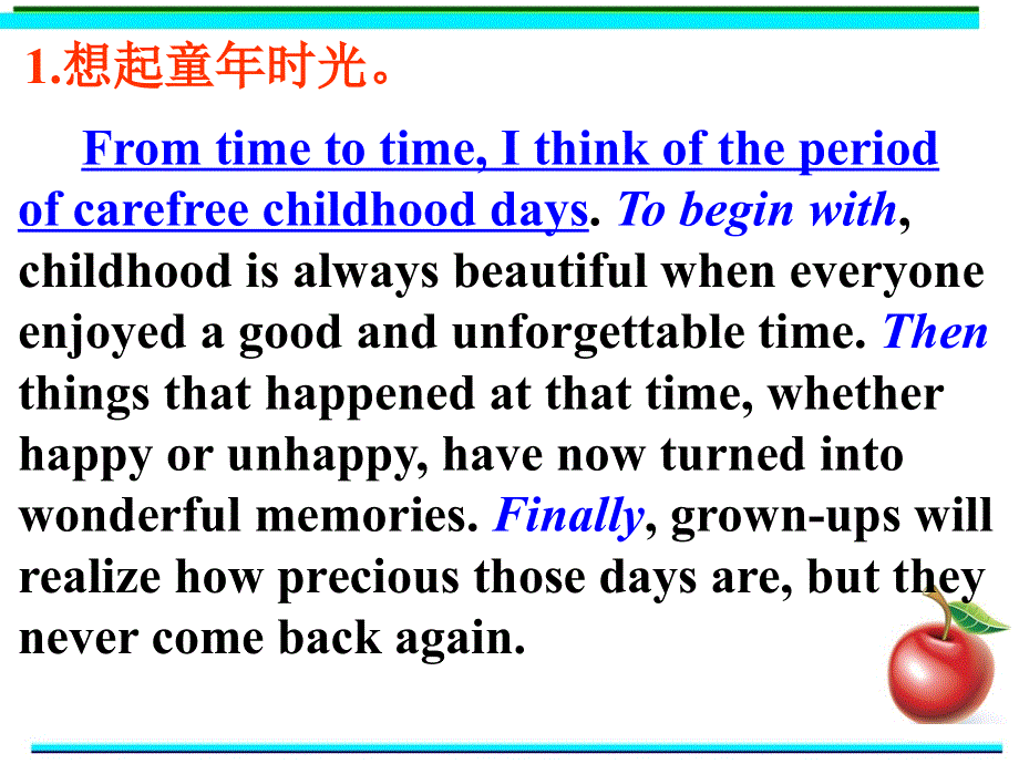 广东省深圳市某发展有限公司2015届高考英语二轮（原创版对答案）复习课件：读写任务--要点各个击破--回忆联想.ppt_第2页