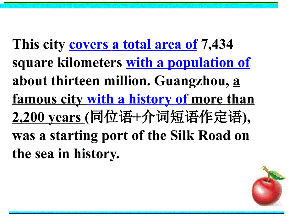 广东省深圳市某发展有限公司2015届高考英语二轮（精华版对答案版）复习课件：基础写作--高模真题练析--地点简介.ppt_第3页