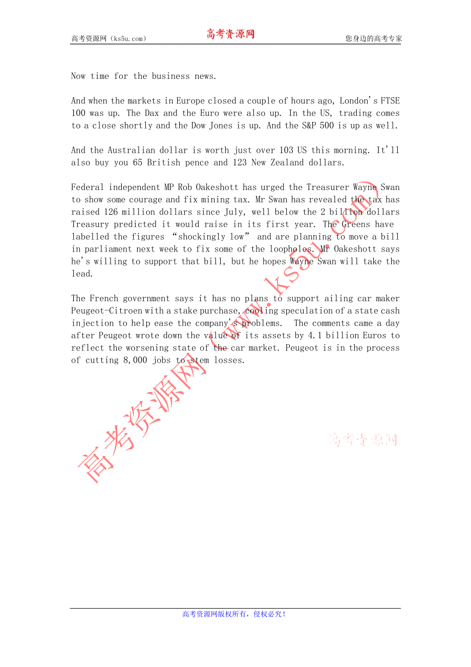 ABC英语听力2013年02月（WORD文本）：20130210ABCNEWS.doc_第1页