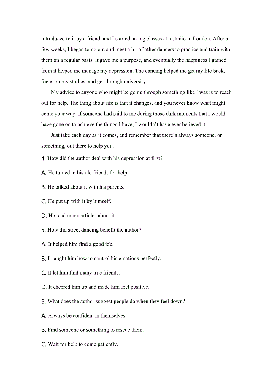 内蒙古师范大学锦山实验中学2019--2020学年高二上学期第一次调研考试英语试卷 WORD版含答案.doc_第3页