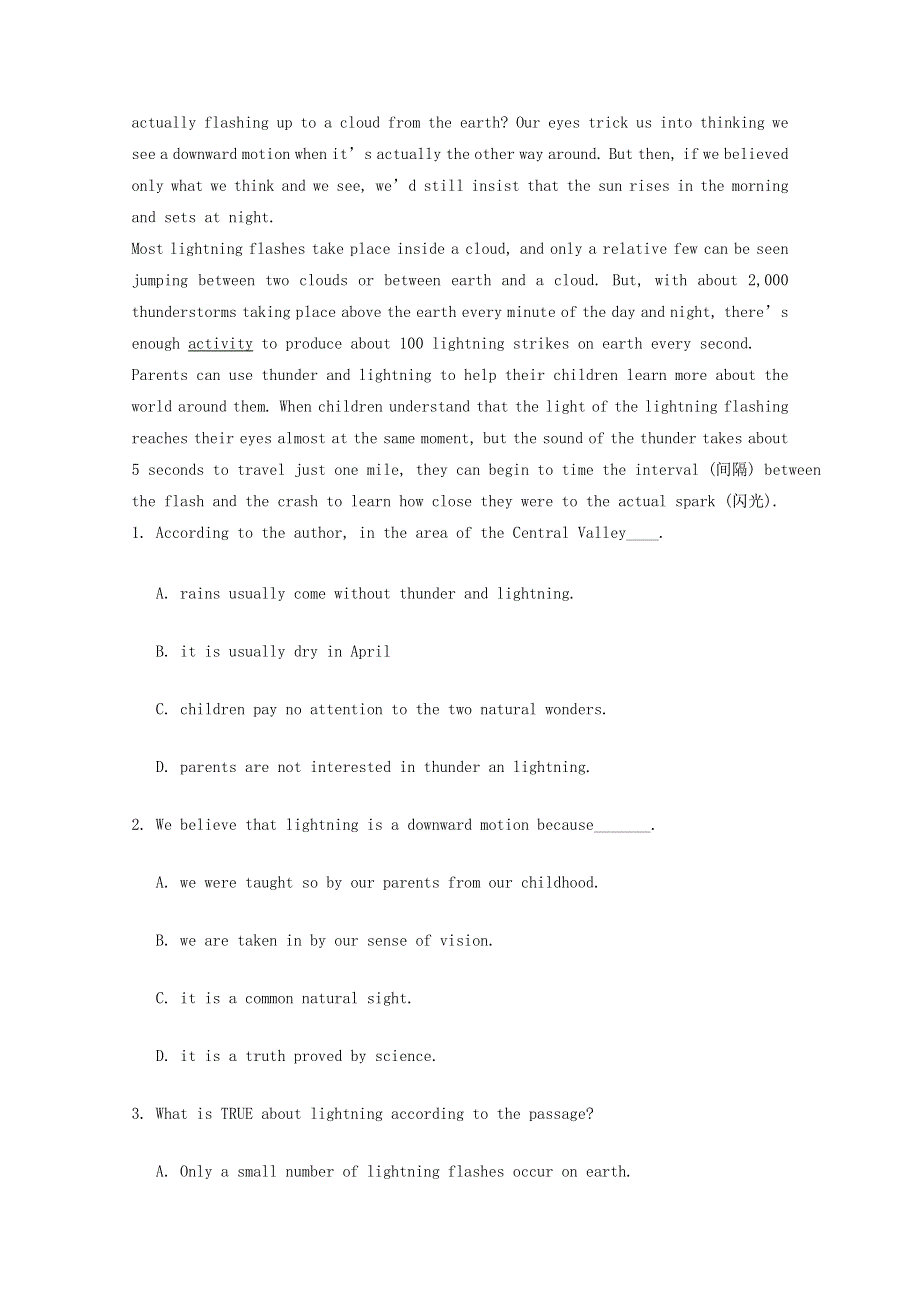 四川省南充市2016高考英语二轮复习 说理议论阅读理解基础练习（3）.doc_第3页