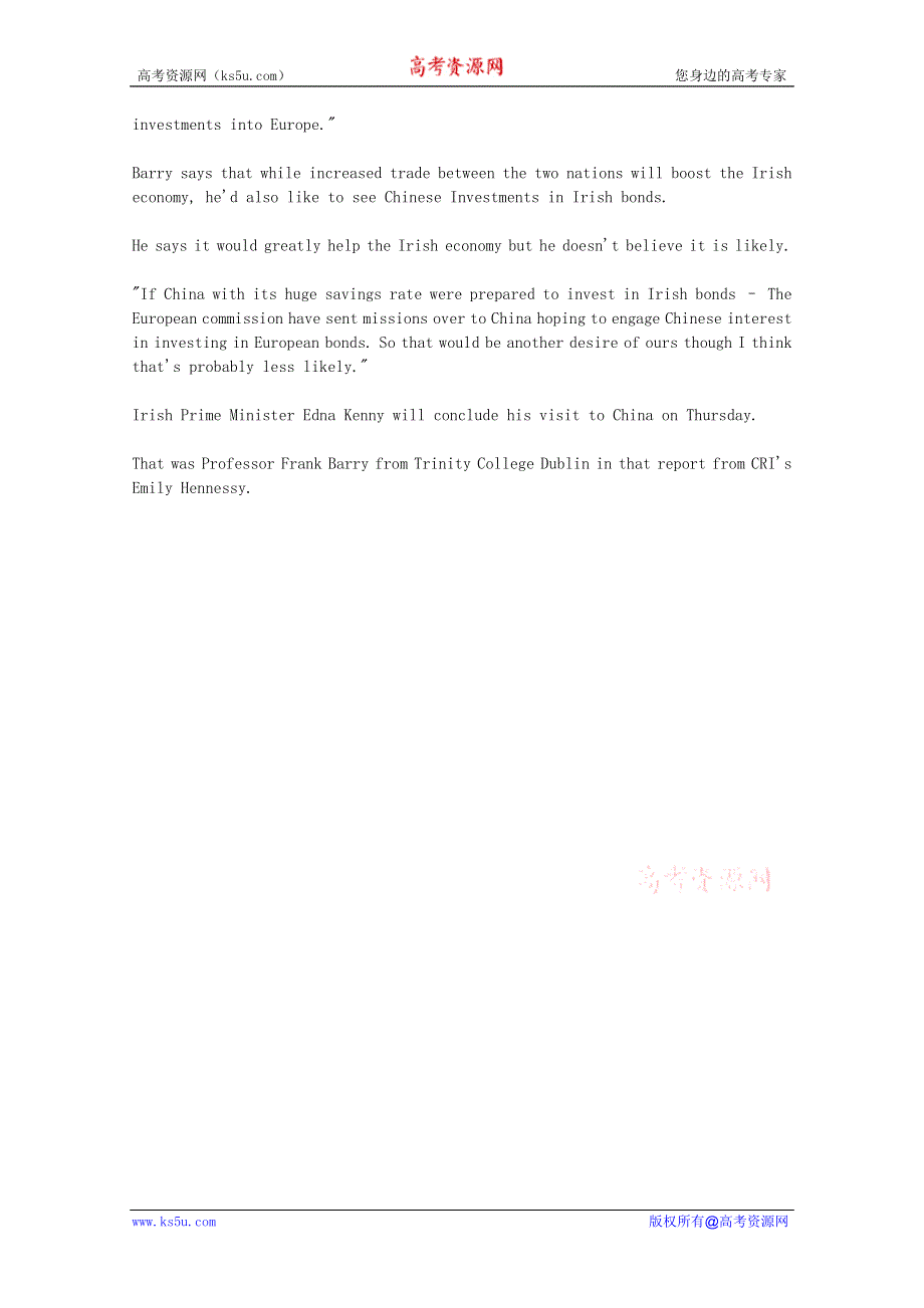 CRI英语听力2012年03月合辑（文本）：CHINA-IRELAND-BILATERAL-ECONOMIC-TIES.doc_第2页